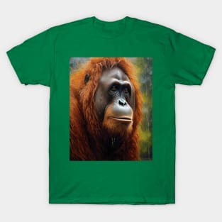 Oil Paint Hyperrealism: Amazing Zoo Orangutan T-Shirt